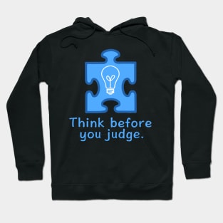 Autism Light Blue Puzzle Piece Awarness Hoodie